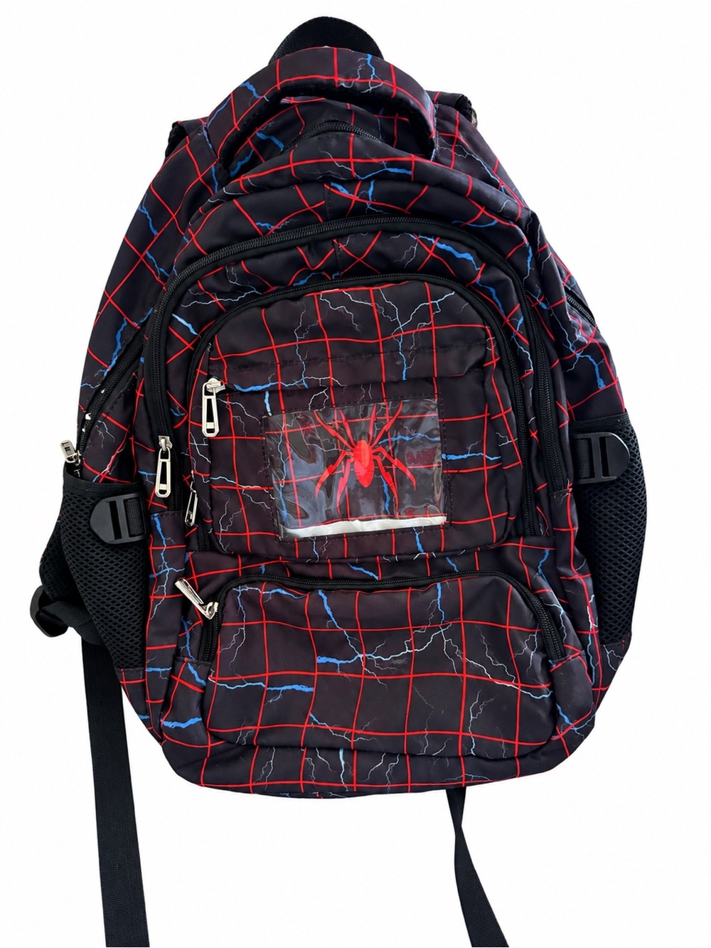 Black Red Spider-Accent Backpack - Unbranded